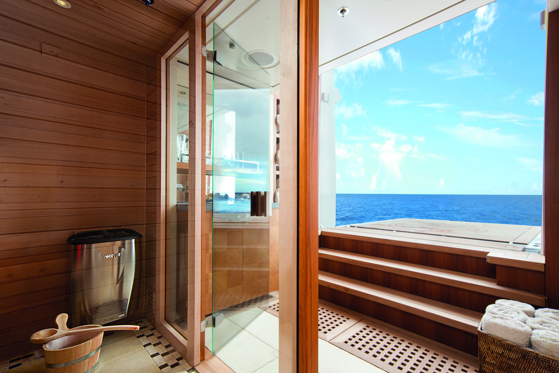 Lady Britt's sauna and spa area