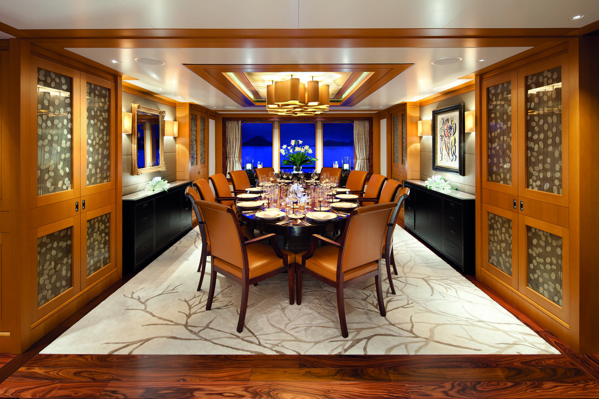 Lady Britt's formal main deck dining saloon
