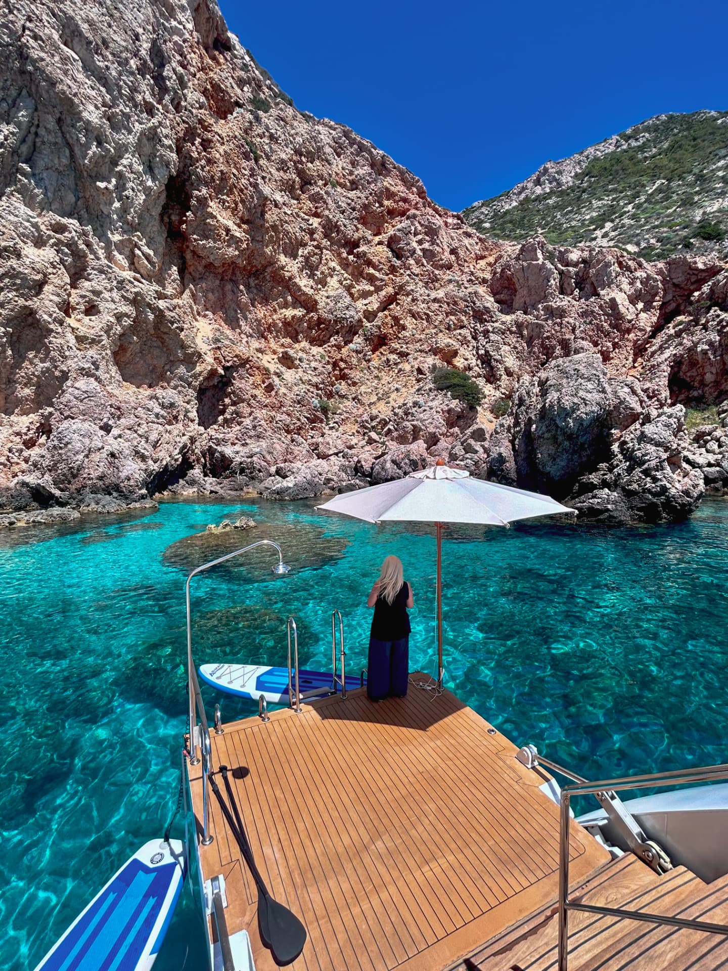 Lady Gita's swim platform and stern at water level