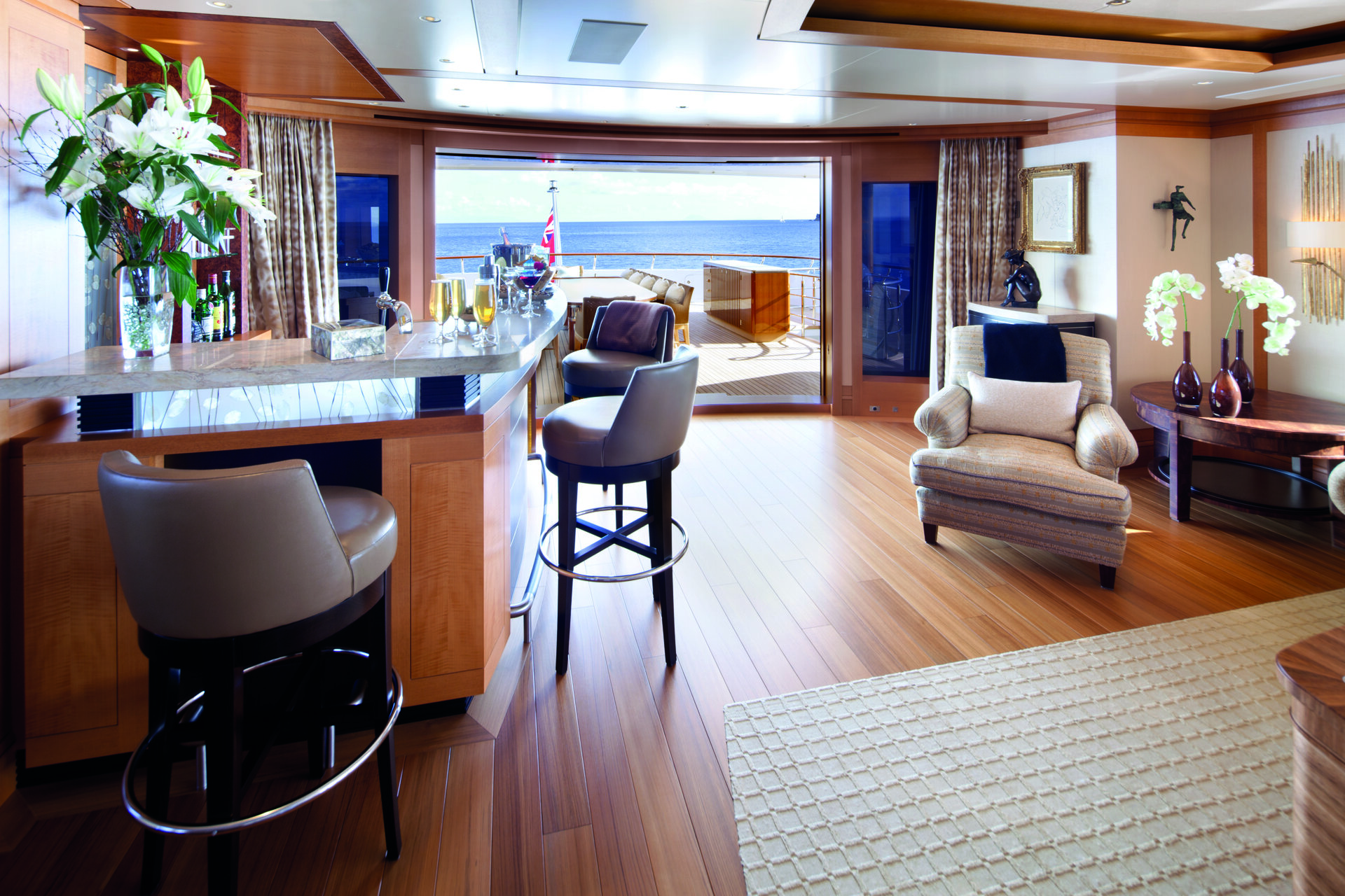 Lady Britt's upper deck bar and lounge